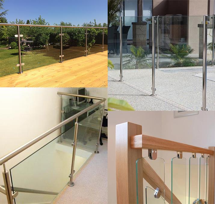 Stainless steel stair railing glass holder clamp 316 Stainless steel stair railing glass holder clamp 316