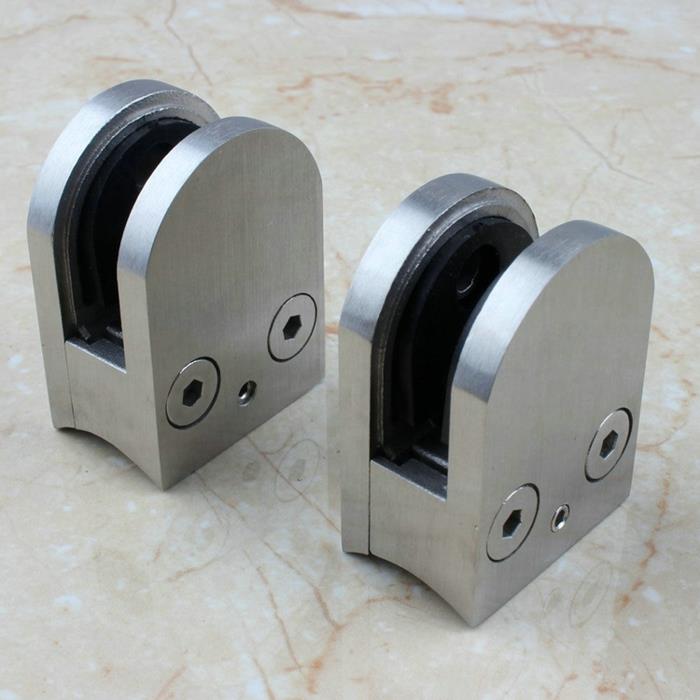 Stainless steel glass clamp for stair handrails glass clip Stainless steel glass clamp for stair handrails glass clip