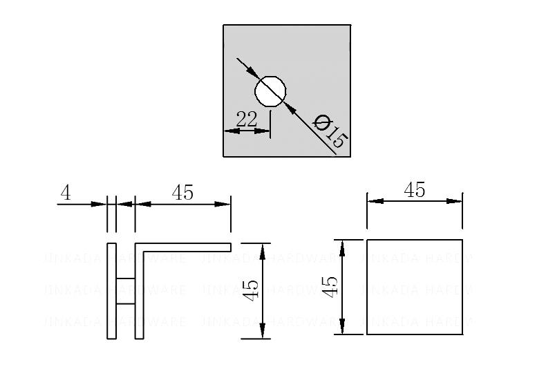 wall mounted glass clamp