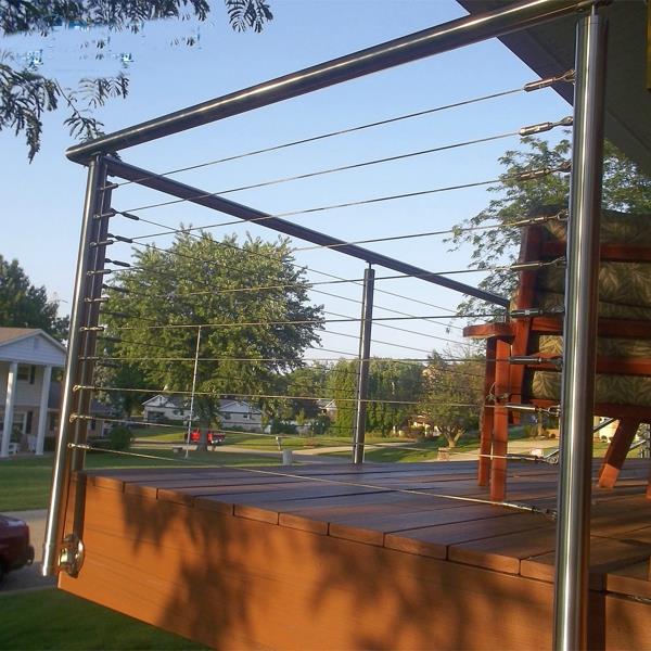 Stainless steel cable wire railing post for balcony Stainless steel cable wire railing post for balcony