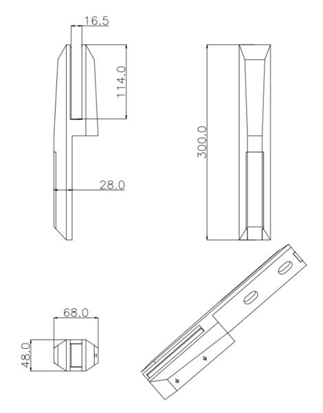 Face Fix Glass Side Wall Mount Spigot
