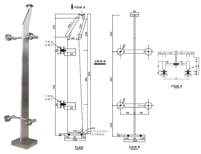 Glass railing system for decks price Glass railing system for decks price