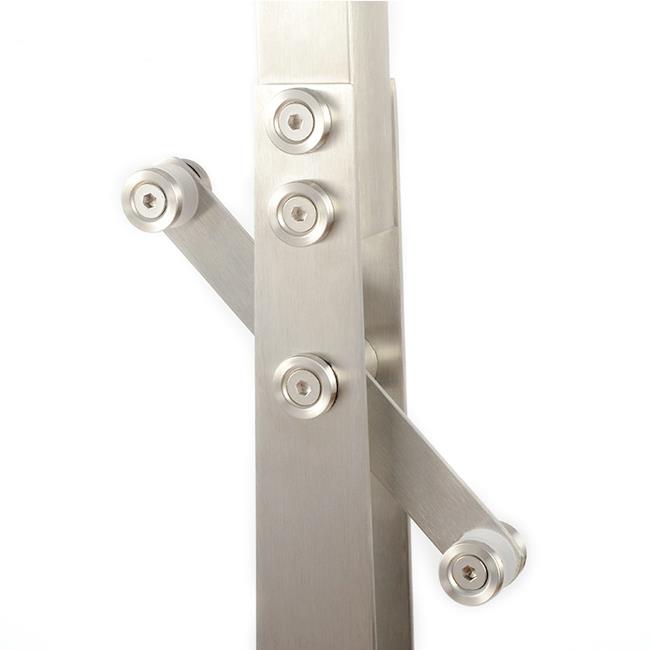 Stainless steel staircase railing with glass China