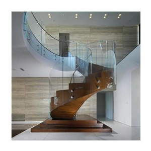 Curved Glass Staircase Railing