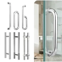 What is the difference between a pull and a knob glass door handle?